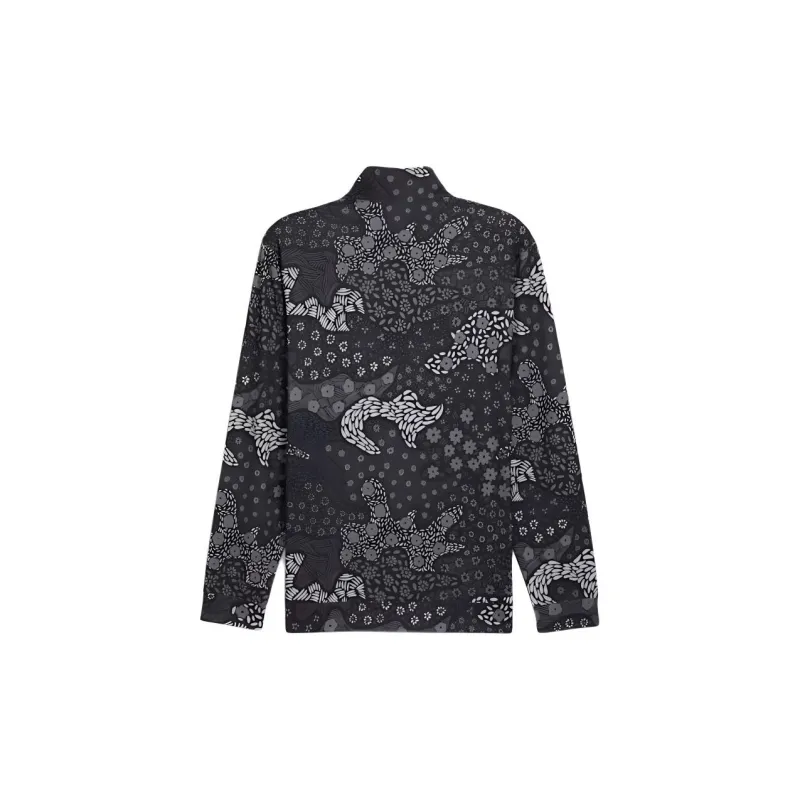 PUMA CLOUDSPUN Bloom Camo Quarter-Zip Sweatshirt Men's Black-1