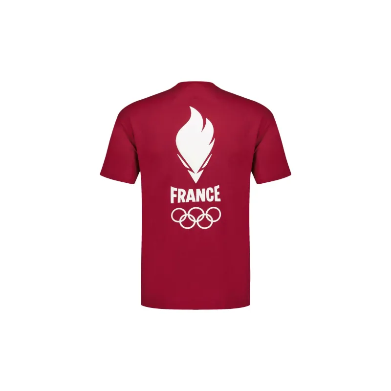Le Coq Sportif Paris Olympic Games Series SS24 T-Shirt Équipe De France Homme T-Shirt Men's Red-1