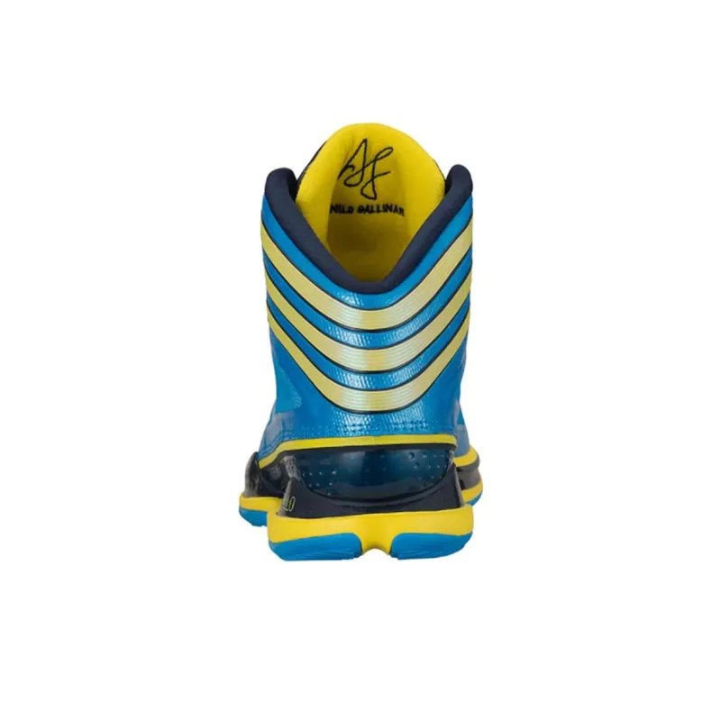 Adidas Non slip Wear resistant Shock Absorption Mid Top Basketball Shoes Men's Blue-3