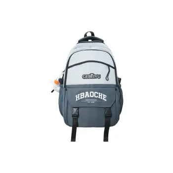 Travel Nylon Backpack Unisex Gray Blue/Gray/Khaki/White Blue/Black