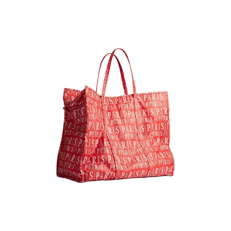 Balenciaga Paris Arena Lambskin Tote Bag Shopping Bag Handbag Extra Large Women's Red-1