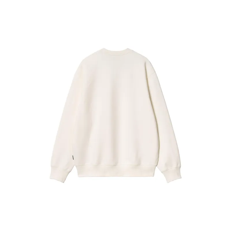 Carhartt WIP Heart Train Pocket Sweat Sweatshirt Unisex Wax White-1