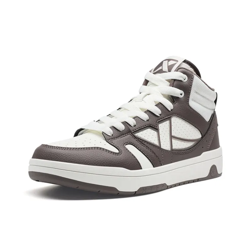 XTEP MAXX LITE Lightweight High-Top Skateboard Shoes Men's Sail White/Agarwood Brown-2