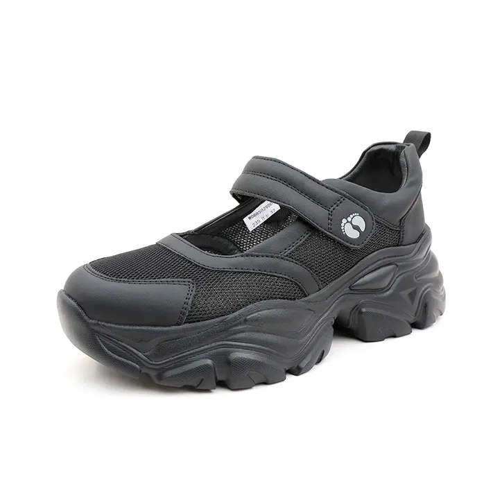 HANG TEN Lightweight Breathable Slip-Resistant Low-Top Casual Shoes Women's Black-1
