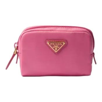 PRADA Re-Nylon Fabric Makeup Bag Women's Begonia Pink