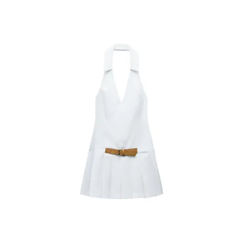 ZARA Sleeveless Dresses Women's White