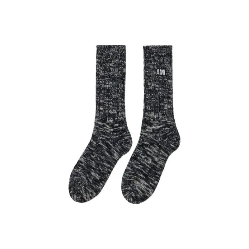 AMIPARIS Mid Calf Socks Men's 1 Pack Black-0