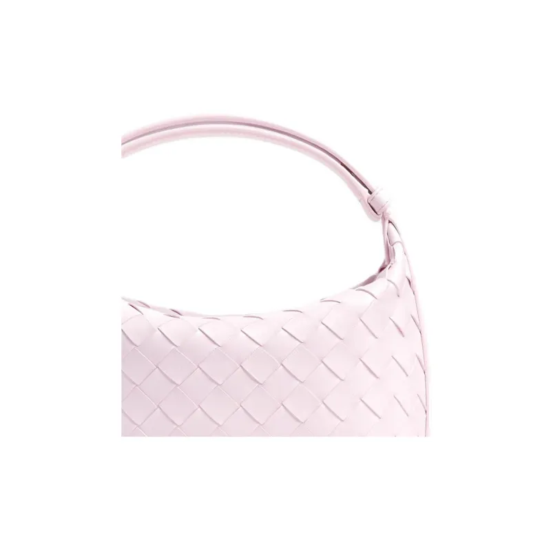 Bottega Veneta Cow Leather Handbag Shoulder Bag Women's Washable Happiness Pink-3