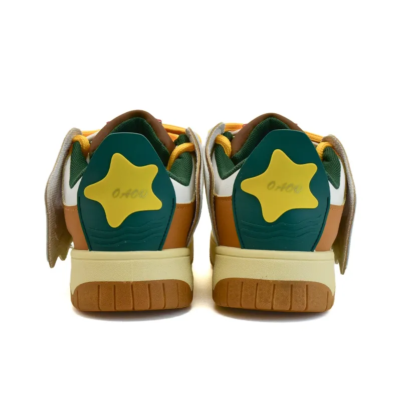 OAOQ Wear resistant And Lightweight Low Top Casual Shoes Women's French Fries And Hamburger-6