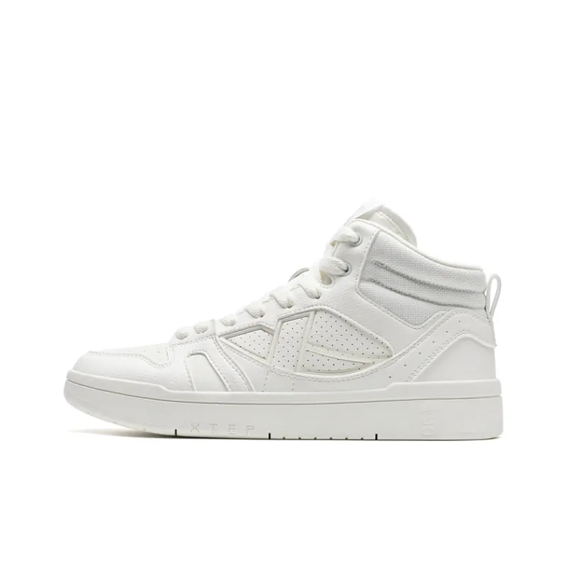 XTEP MAXX LITE Lightweight High Top Skateboard Shoes Men's Sail White-0
