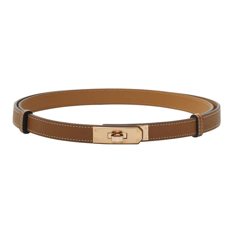 HERMES Kelly Leather Belts Unisex-1