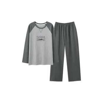 MADALLO Pajama Set Men's Light Heather Gray