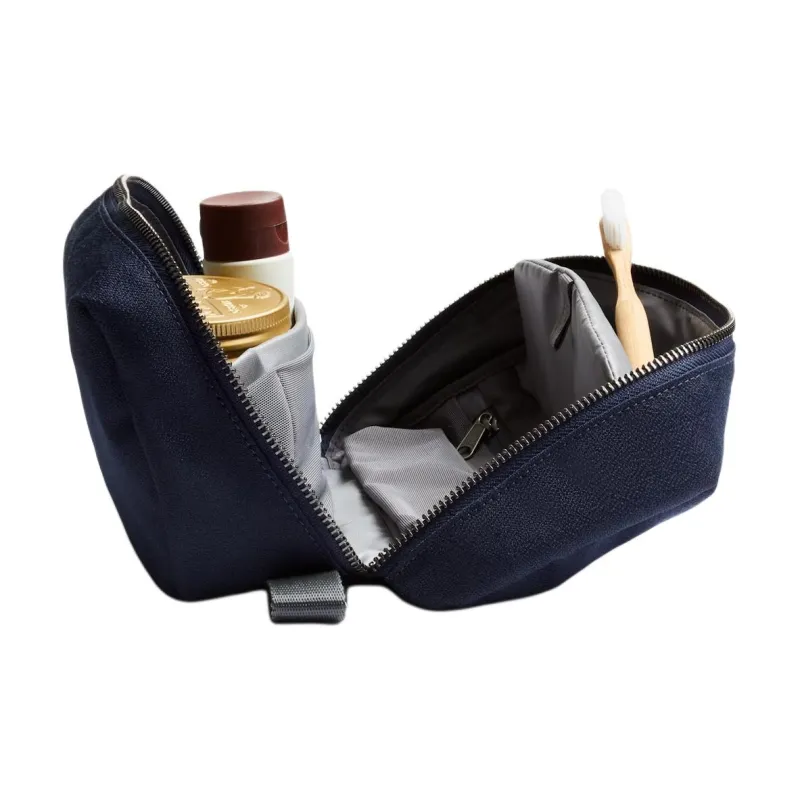 BELLROY Leather Toiletry Bag Unisex Marine Blue-3
