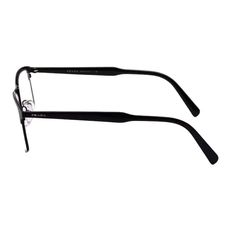 PRADA Metal Rectangular Eyeglass Frames Unisex Black-2