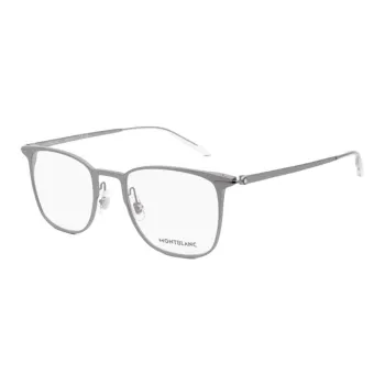 MONTBLANC Titanium Irregular Shape Eyeglass Frames Men's Light Gun Color