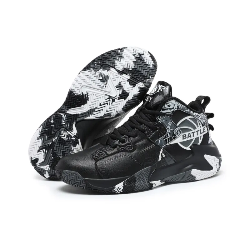 MEKY Cushioning Support Wear-Resistant Breathable Slip-Resistant Mid-Top Basketball Shoes Men's-4