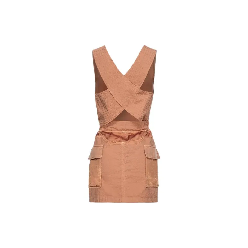 PINKO Sleeveless Dress Women's Orange-1
