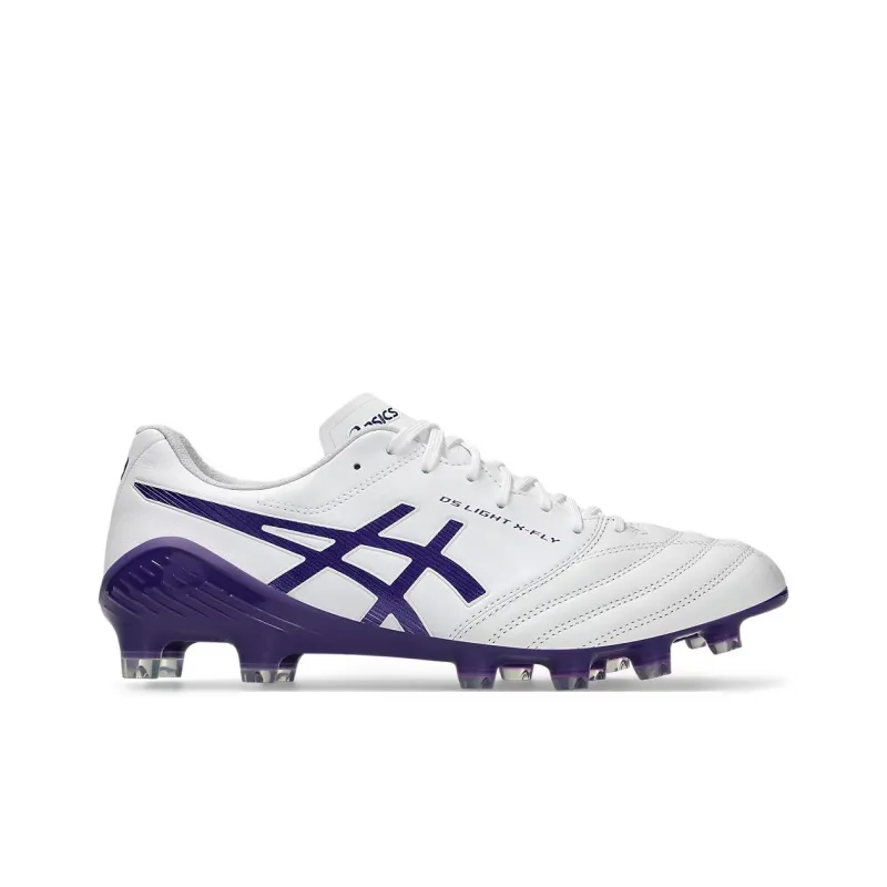 Asics DS LIGHT X FLY 5 Artificial Ground Natural Ground Slip Resistant Soccer Shoes Men's White Purple-1
