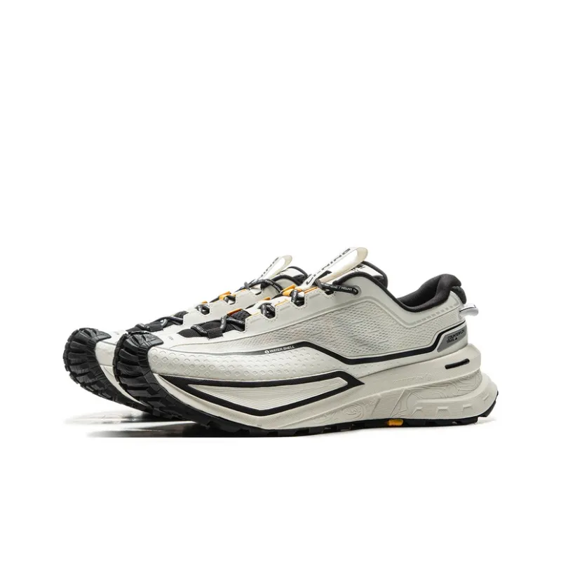 LiNing CF Su Xingchuan Cushioned Wear Resistant Supportive Reflective Low Top Outdoor Trekking Shoes Unisex Ivory-2