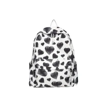 MOK Nylon Fabric Backpack Black/Red/Blue
