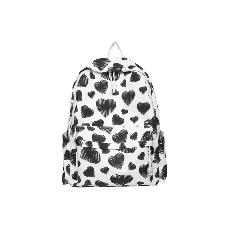 MOK Nylon Fabric Backpack Black/Red/Blue-0