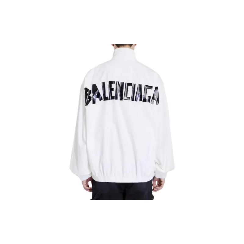 Balenciaga Logo Printed Zip Up Jacket-1
