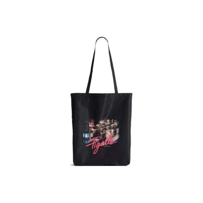 Balenciaga Nylon Tote Bag Shopping Bag Handbag Shoulder Bag Women's Black & Pink-0