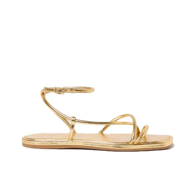 Loeffler Randall Noor Strap Sandals Women's Gold-1