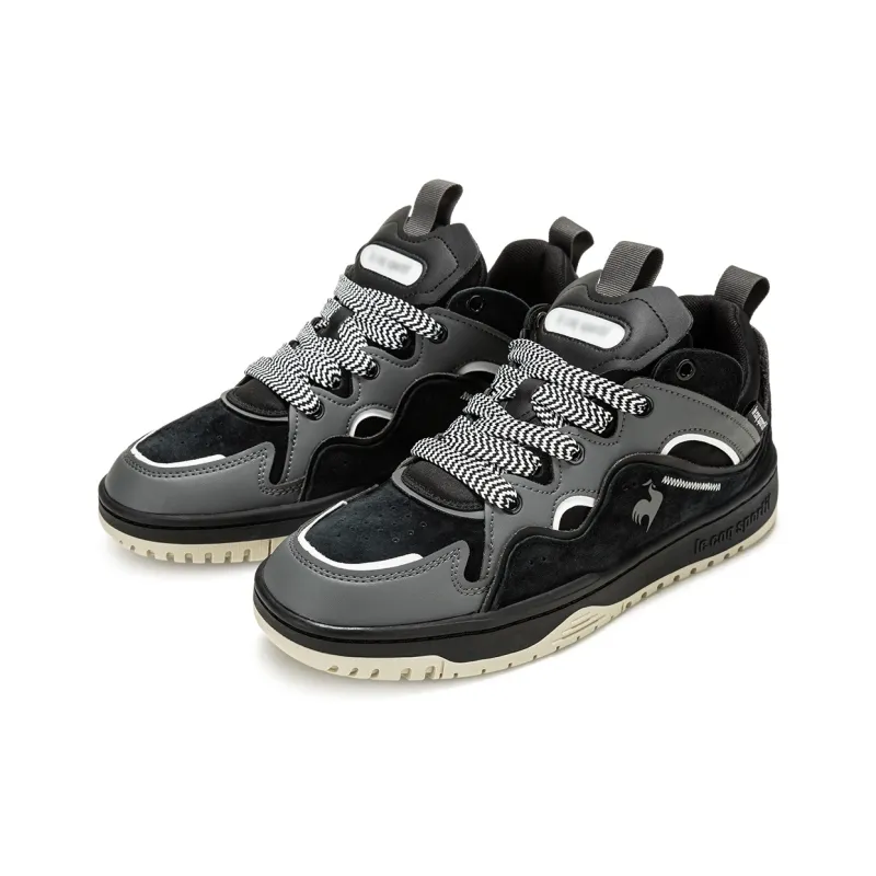 Le Coq Sportif Casual Shoes Unisex Black Gray Color-3