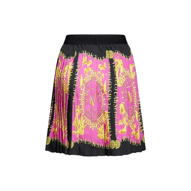 VERSACE JEANS COUTURE Barocco Print Pleated Mini Skirt-1