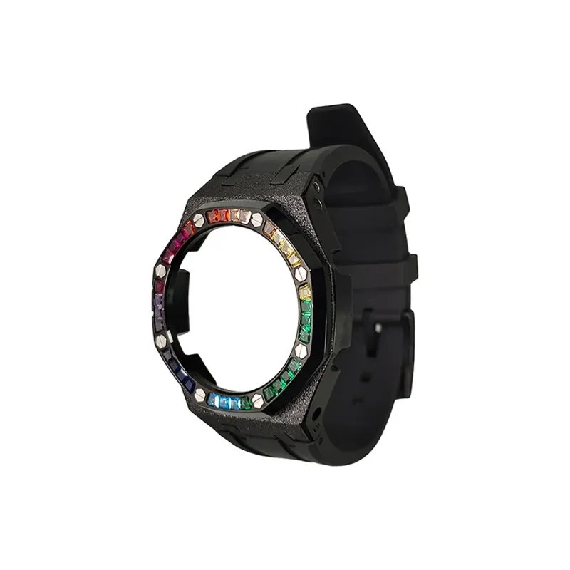 Vickit Color Diamond Black Frosted Case Collection Watch Cases Unisex-1