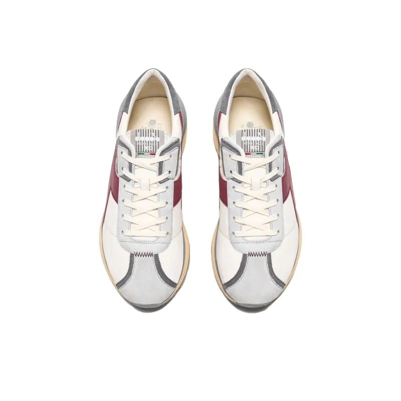 Diadora Heritage Slip-Resistant Low-Top Casual Shoes Unisex Beige Gray-red-3