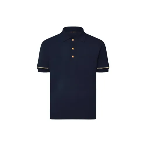 LOUIS VUITTON Polo Shirts Men Dark Blue