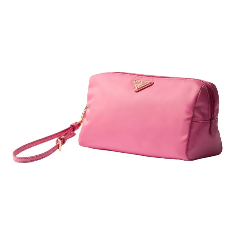 PRADA Recycled Nylon Clutch Regular Women's Begonia Pink-1