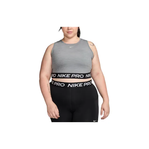 Nike PRO DRI-FIT Tank Tops Women's Smoke Gray/Black/White