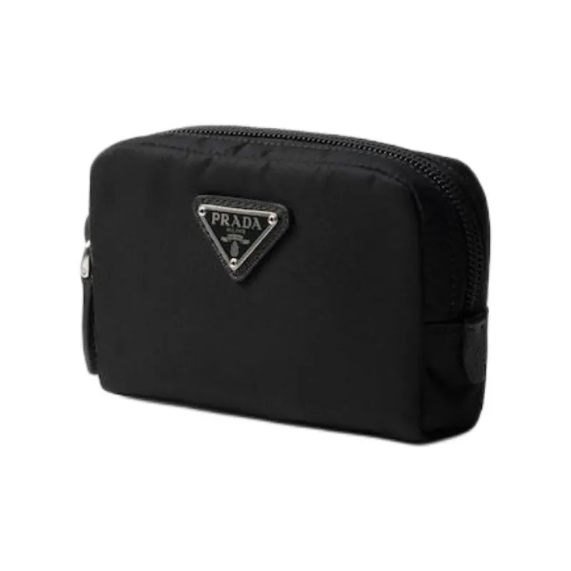 PRADA Nylon Makeup Bag Regular Women's Black-1