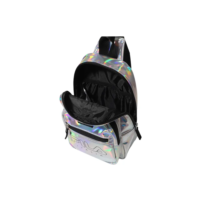FILA Polyurethane Backpack Shoulder Bag Crossbody Bag Regular Women's Silver-1
