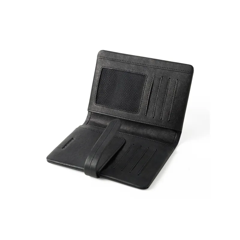Sharkborough Cow Leather Wallet, Passport Holder, Coin Purse, Card Holder Regular Men's Black-5