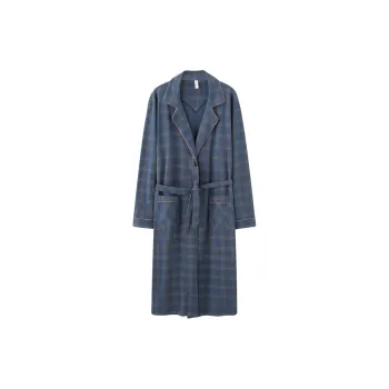 MADALLO Bath Robes Men's Navy Blue