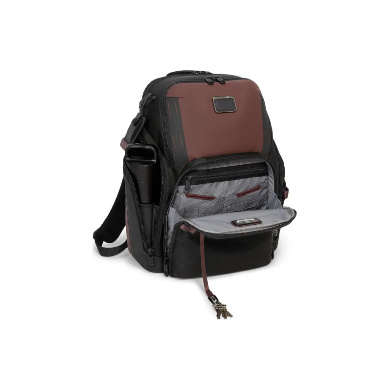 TUMI Nylon Backpack Men's Dark Red-3