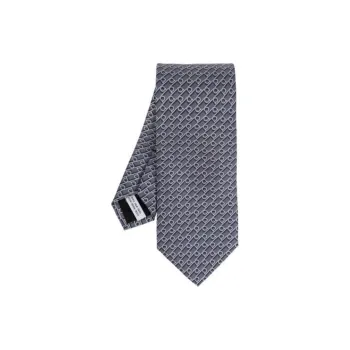 Ferragamo Graphic Printed Pointed Tip Tie