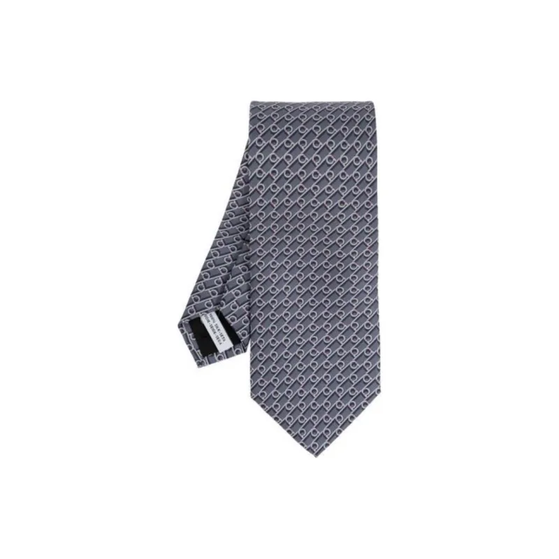 Ferragamo Graphic Printed Pointed Tip Tie-0