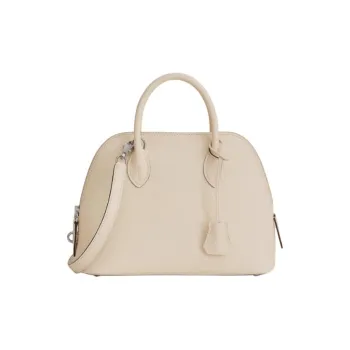 HERMES Bolide Epsom Leather Bowling Bag, Crossbody Handbag Women's 10 Craie Milkshake White