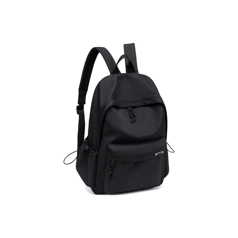 Bobby Bear Oxford Backpack Backpack Student Backpack Laptop Bag Travel Bag Unisex Classic Black Ecru-3