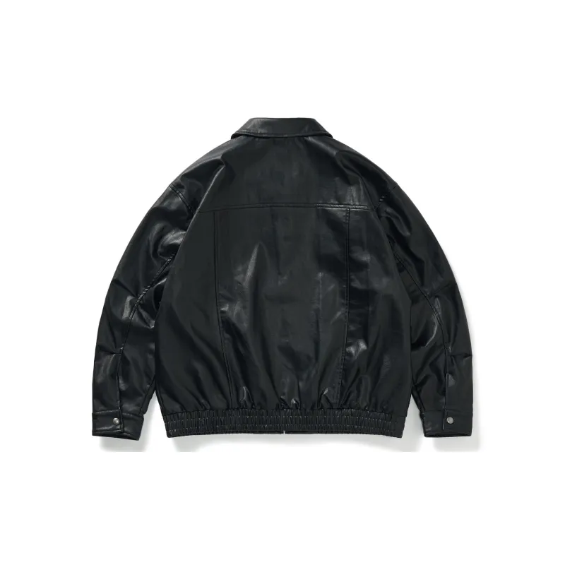 714STREET Leather Jacket Thickened Puffer Jacket Unisex-1