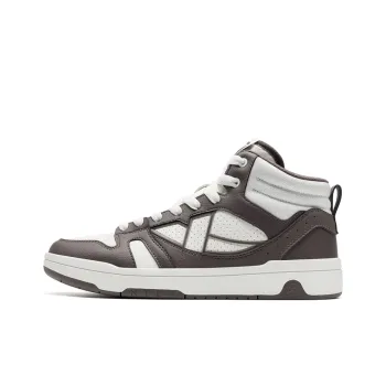 XTEP MAXX LITE Lightweight High-Top Skateboard Shoes Men's Sail White/Agarwood Brown