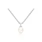 Water drop round silver