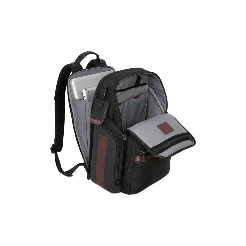 TUMI Nylon Backpack Men's Dark Red-4