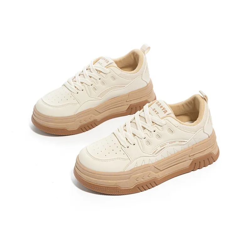 BABAYA KIDS Slip Resistant Water Resistant Wear Resistant Breathable Low Top Skateboard Shoes Women's Coffee-3