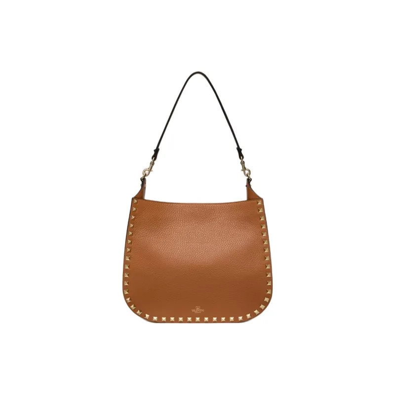 Valentino Grained Calfskin Portable Crossbody Bag Shoulder Bag Women's Almond-3